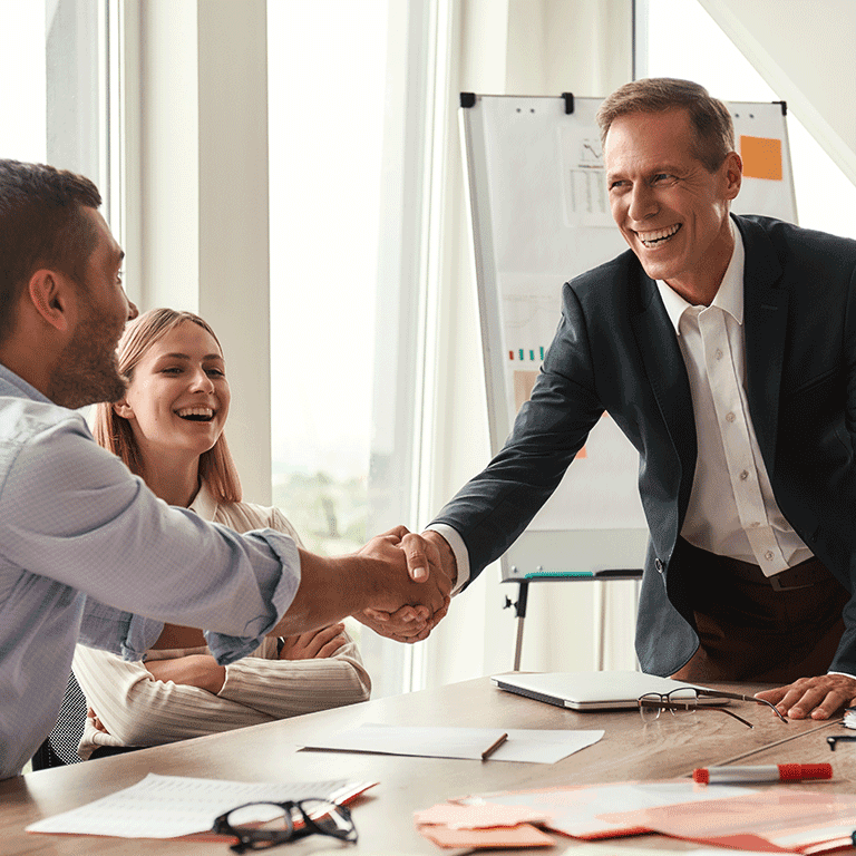 people shaking hands