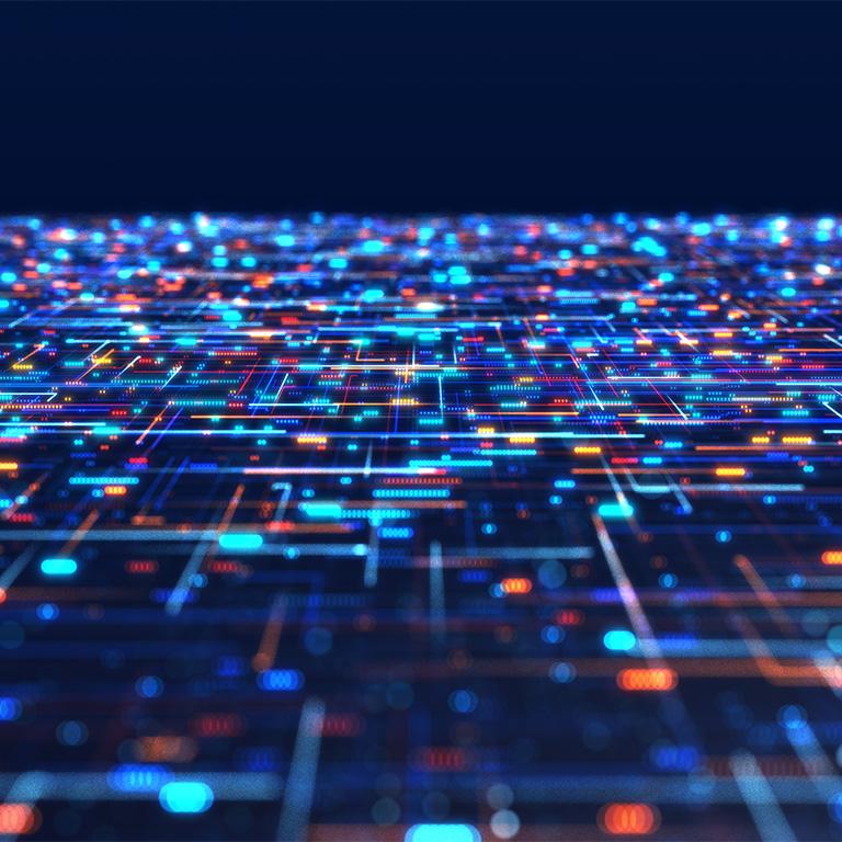 futuristic looking circuit board