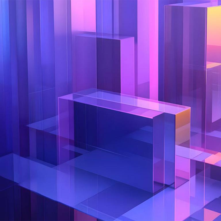 futuristic purple cubes